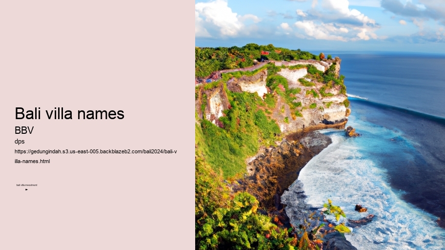 bali villa names