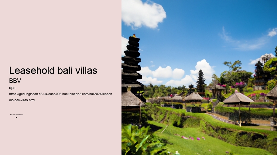 leasehold bali villas