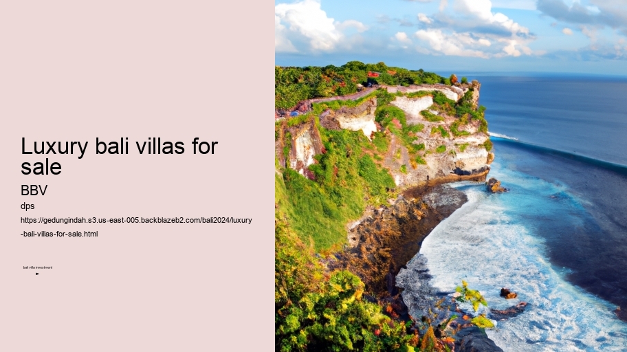 luxury bali villas for sale