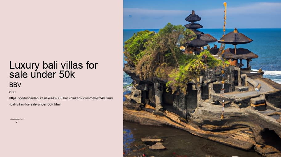 luxury bali villas for sale under 50k